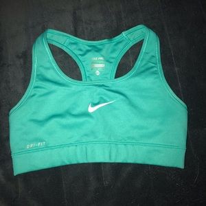 Green Nike sports bra